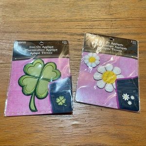 NWT Set of 90s Iron-on Patches 🍀